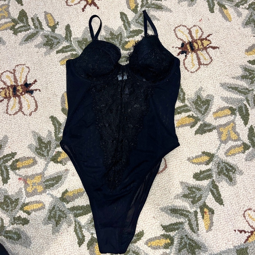 Black lace bodysuit